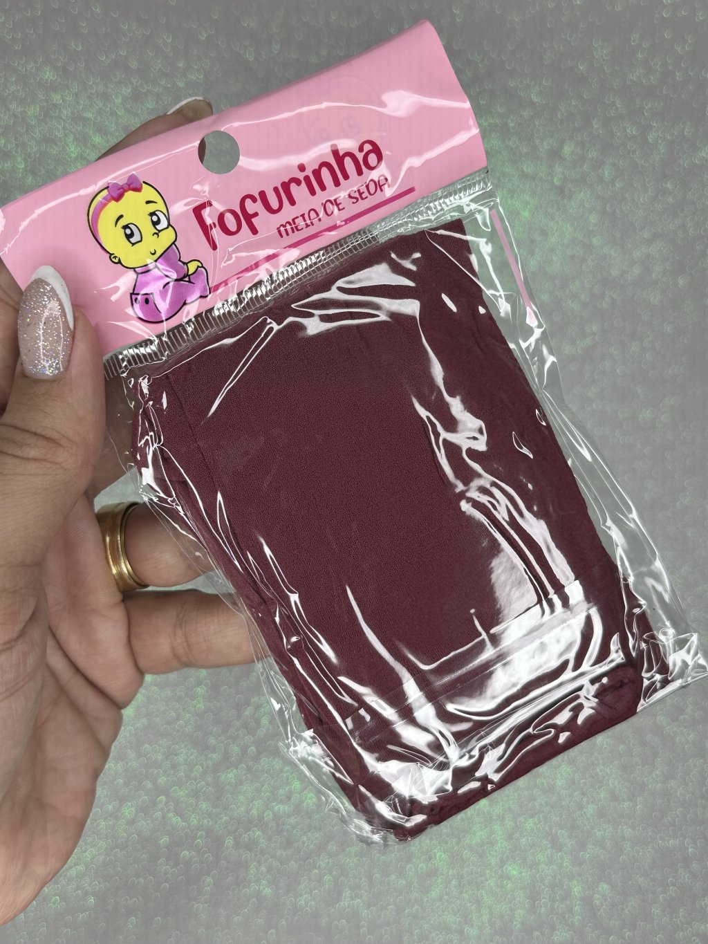 Meia de seda Fofurinha Cor037-VINHO