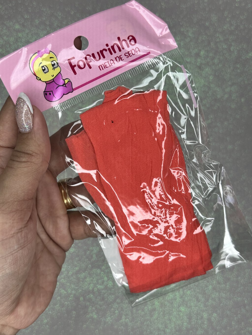 Meia de seda Fofurinha Cor103-GOIABA