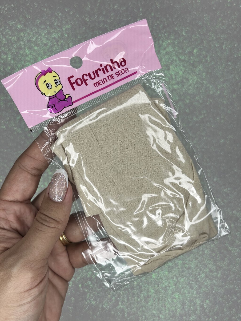 Meia de seda Fofurinha Cor069-BEGE