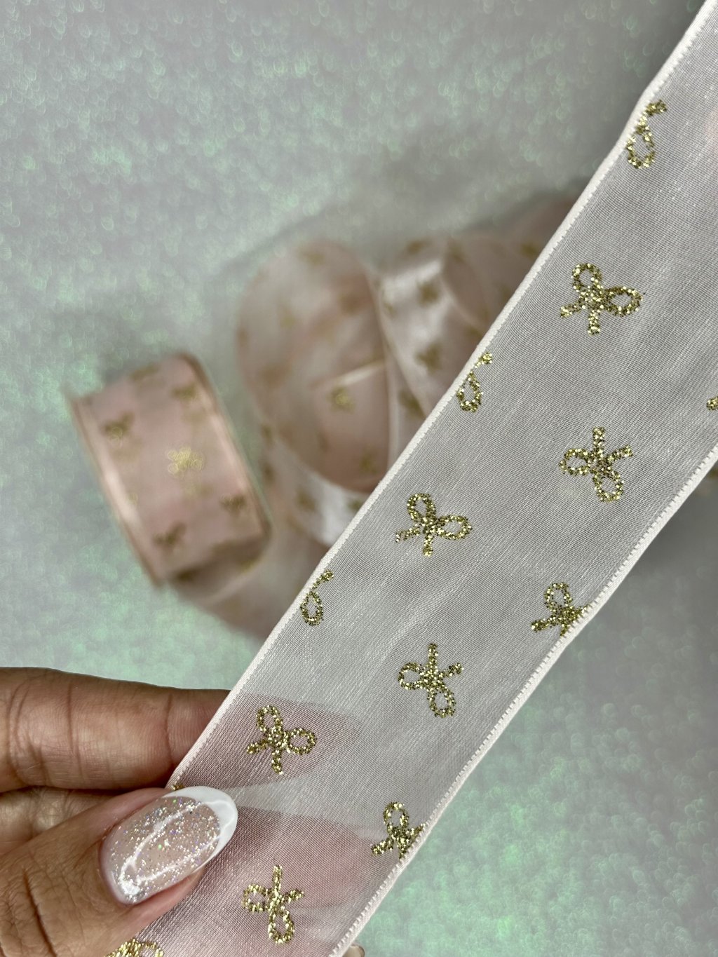 Fita Organza Acetinada Laço Yama Ref:50417 ROSA 38mm 02mt