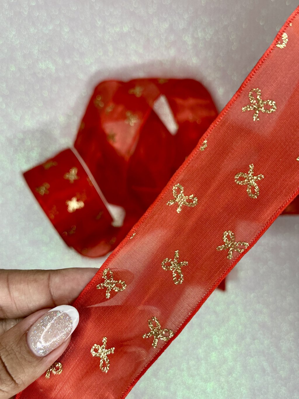 Fita Organza Acetinada Laço Yama Ref:50417 VERMELHO 38mm 02mt