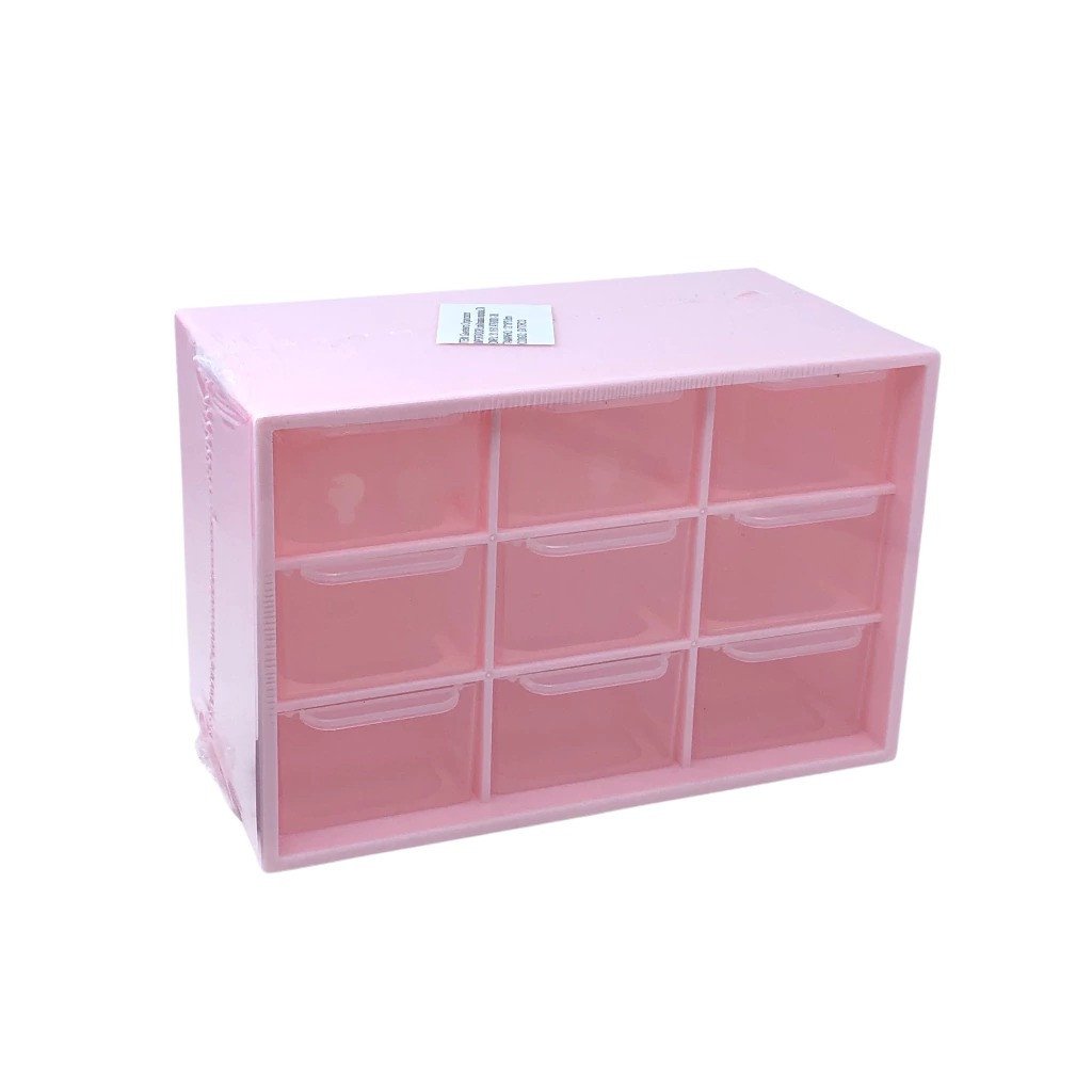 Gaveteiro Organizador Lomil ROSA CLARO 9 divisórias