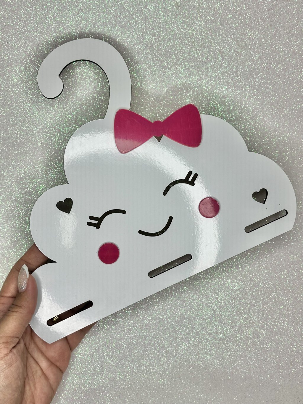 Cabide MDF Nuvem Ref:50512 PINK 22x25cm 