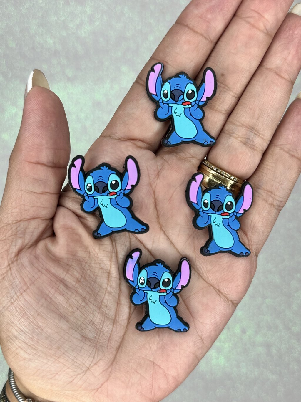 Aplique Emborrachado Stitch Traquino Lomil Ref:49883 30mm 02und