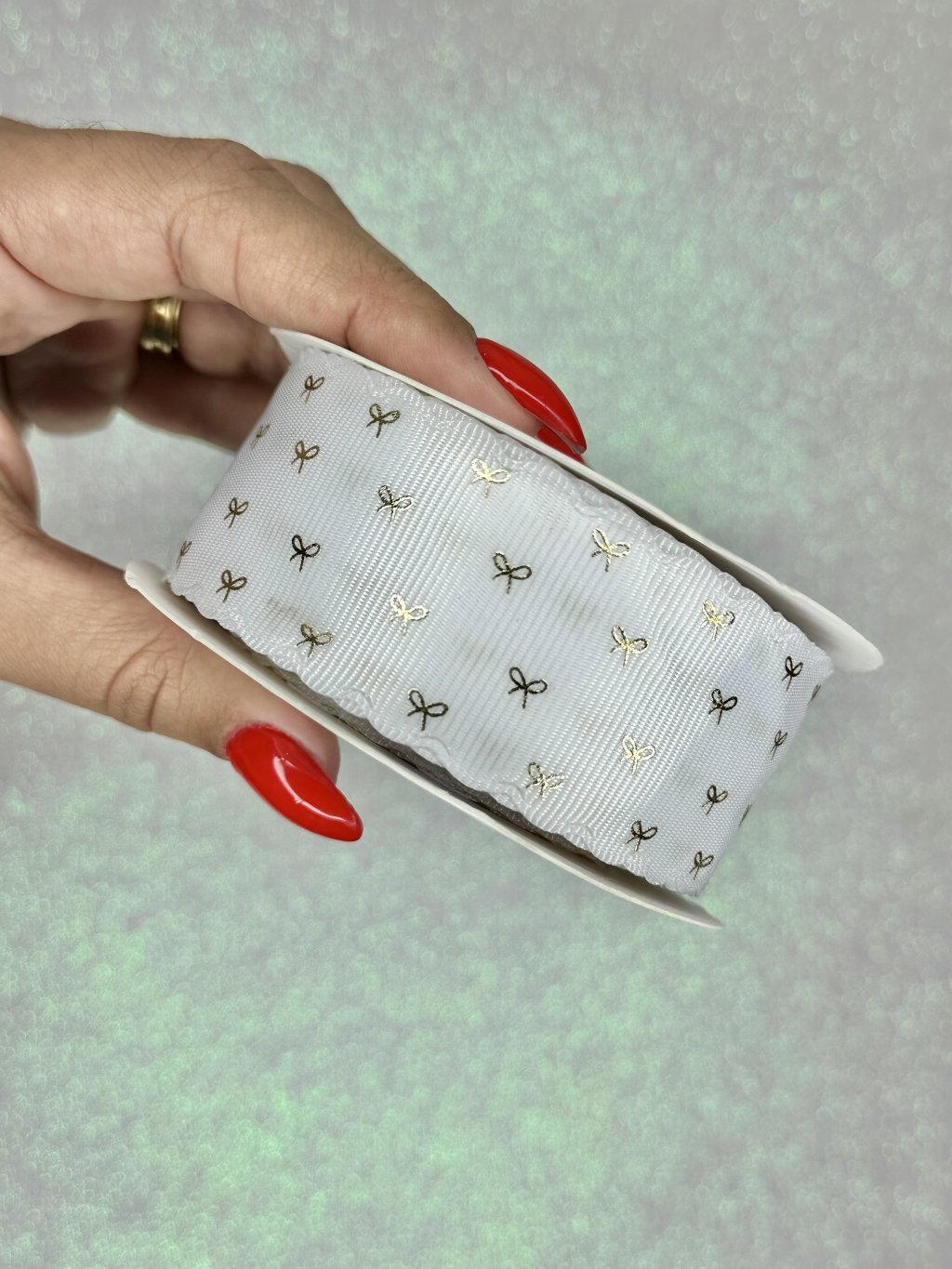 Fita Gorgurão Laço Ref:50583 Mili Cor029-BRANCO 38mm 03mt