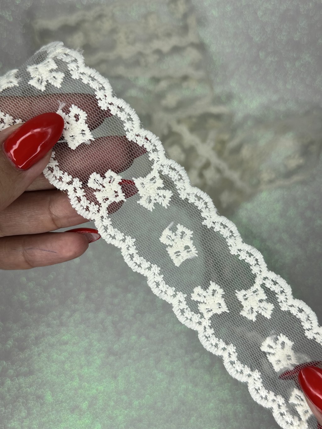 Fita Renda Voil LAÇO MILLI n°9 Ref:50247 OFFWHITE 38mm 02mt