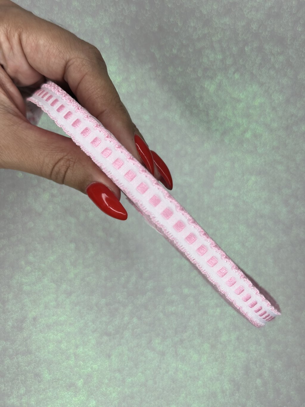 Fita Entremeio Falso Mili n°2 Ref:50601 BRANCO/ROSA 10mm 