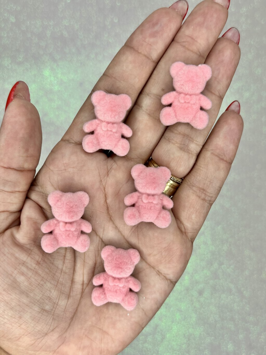 Aplique Urso Veludo Lomil Ref:50603 ROSA 27mm 02und