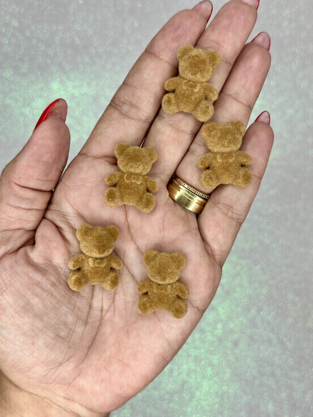 Aplique Urso Veludo Lomil Ref:50603 MARROM 27mm 02und