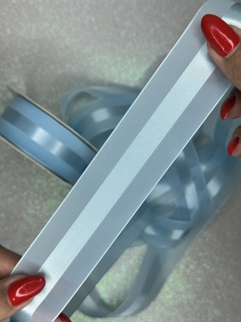 Fita Organza Cetim Yama n°9 Cor305-AZUL CLARO 38MM 03MT