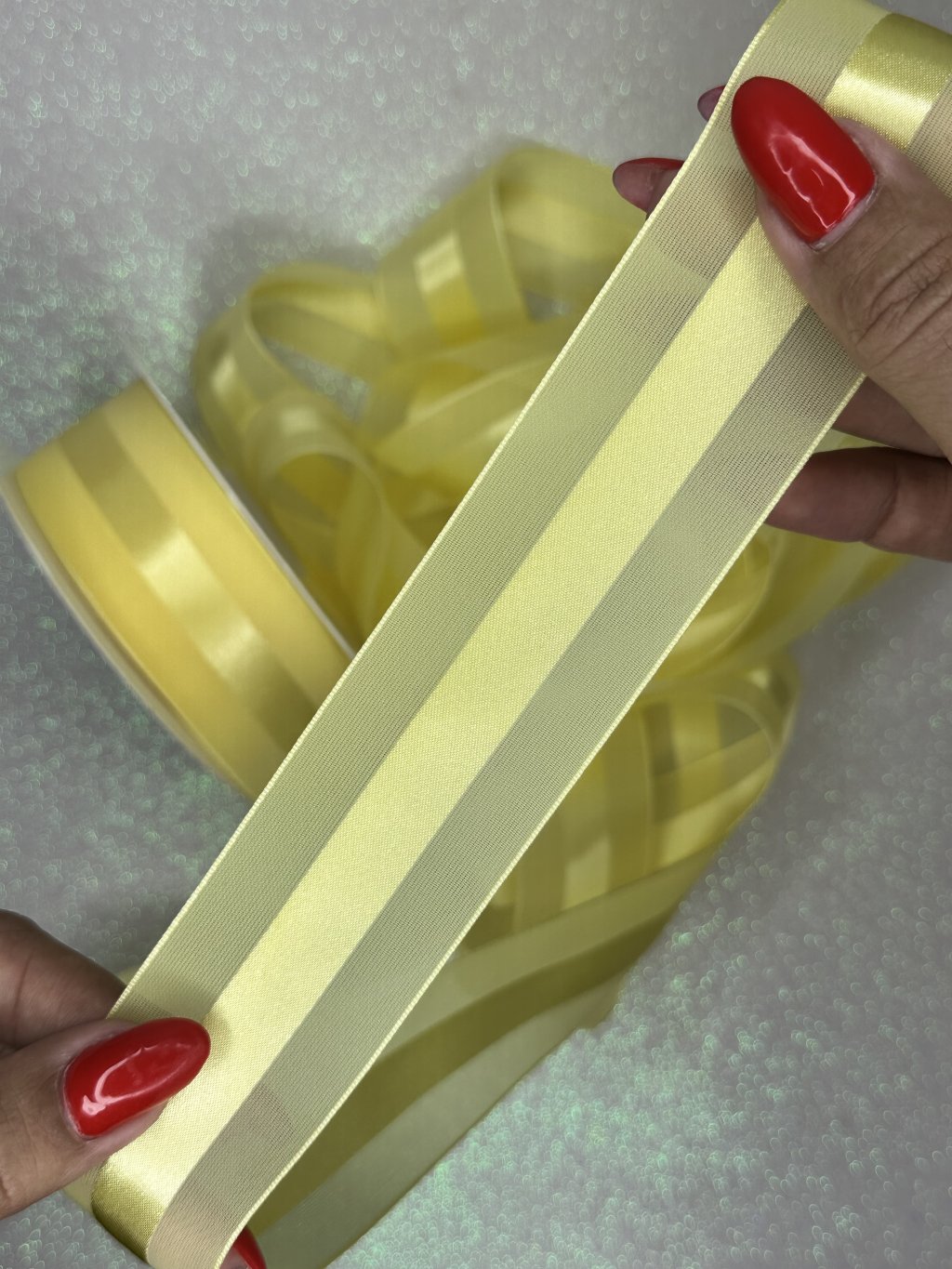 Fita Organza Cetim Yama n°9 Cor640-AMARELO 38MM 03MT