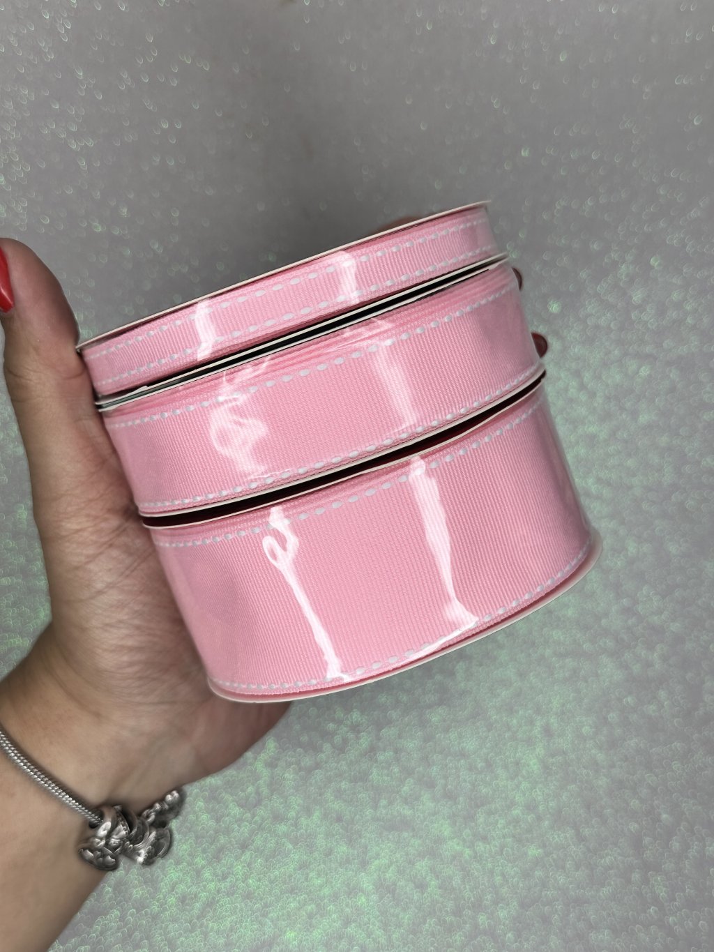 Fita Gorgurão Yama Pespontada Cor123-ROSA ROLO