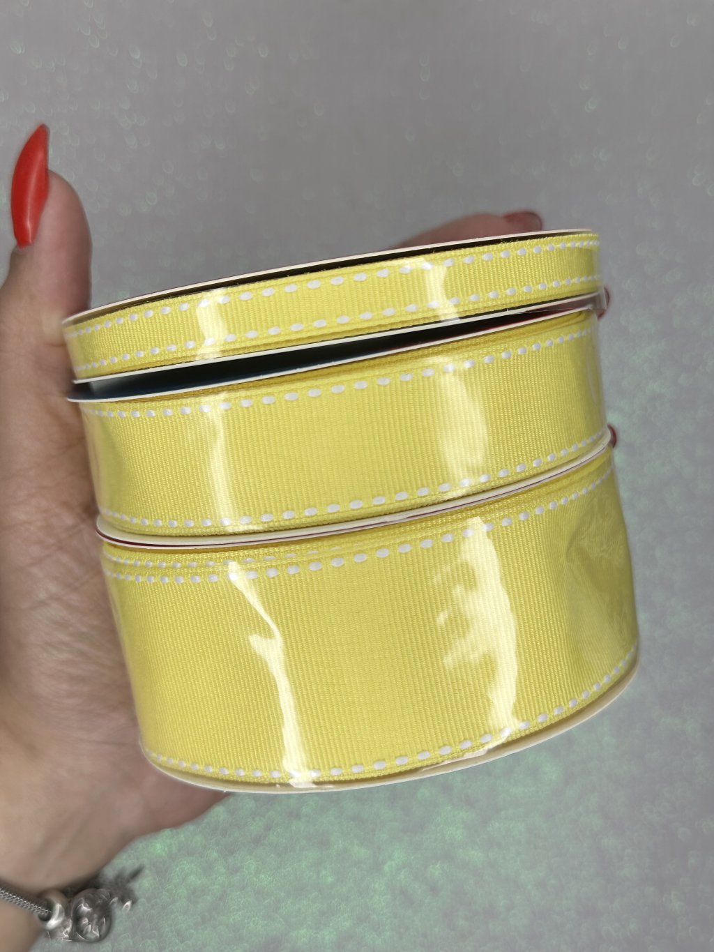 Fita Gorgurão Yama Pespontada Cor640-AMARELO CLARO ROLO