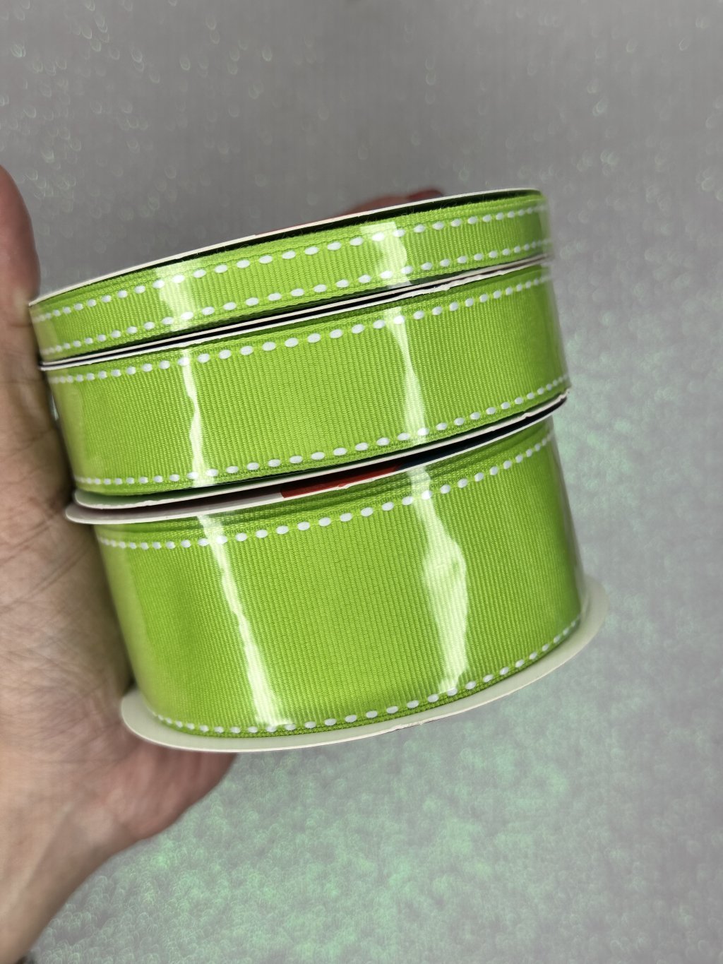 Fita Gorgurão Yama Pespontada Cor550-VERDE FOLHA ROLO