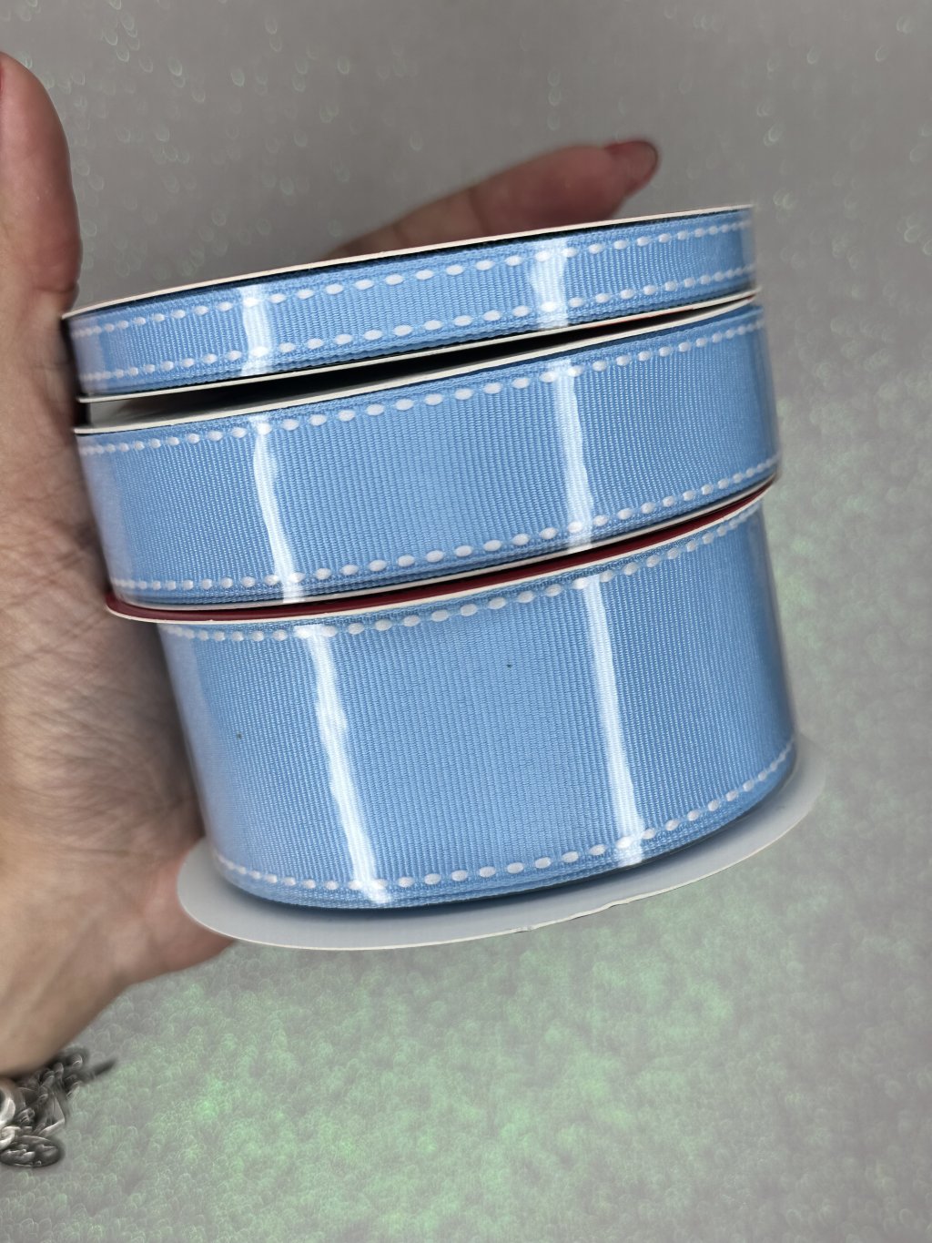 Fita Gorgurão Yama Pespontada Cor311-AZUL CLARO ROLO