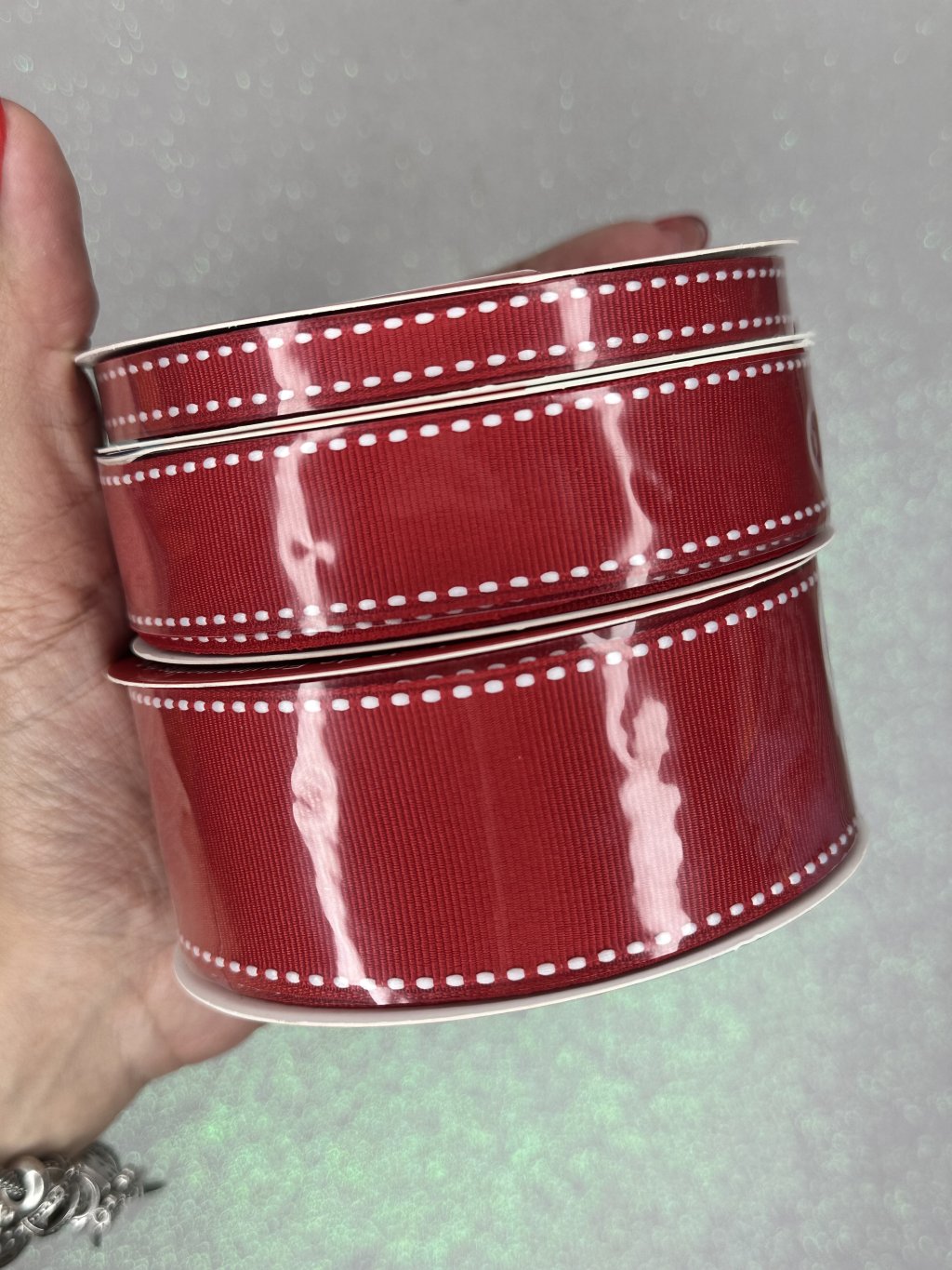 Fita Gorgurão Yama Pespontada Cor250-VERMELHO ROLO