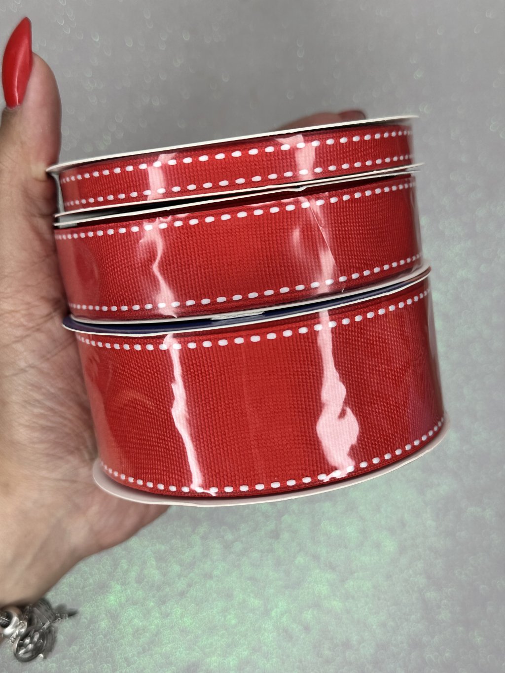 Fita Gorgurão Yama Pespontada Cor235-VERMELHO VIVO ROLO