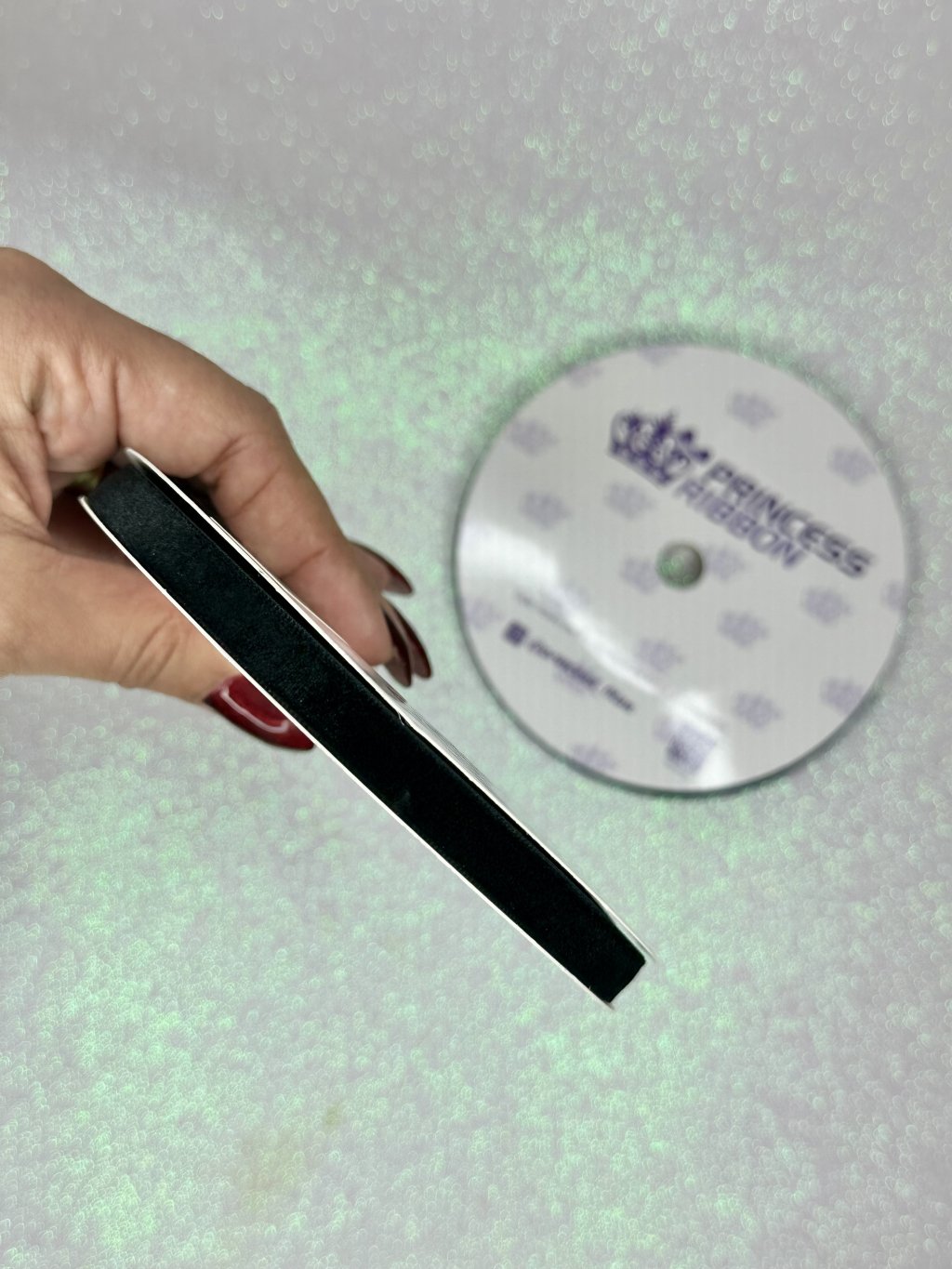  Fita Veludo n°2 Princess cor044-PRETO 10mm 10mt