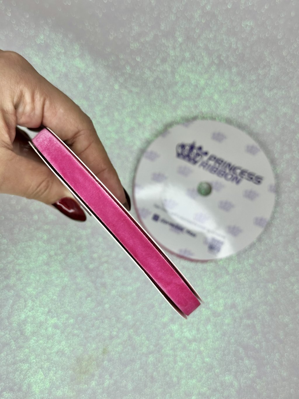  Fita Veludo n°2 Princess cor195-PINK 10mm 10mt