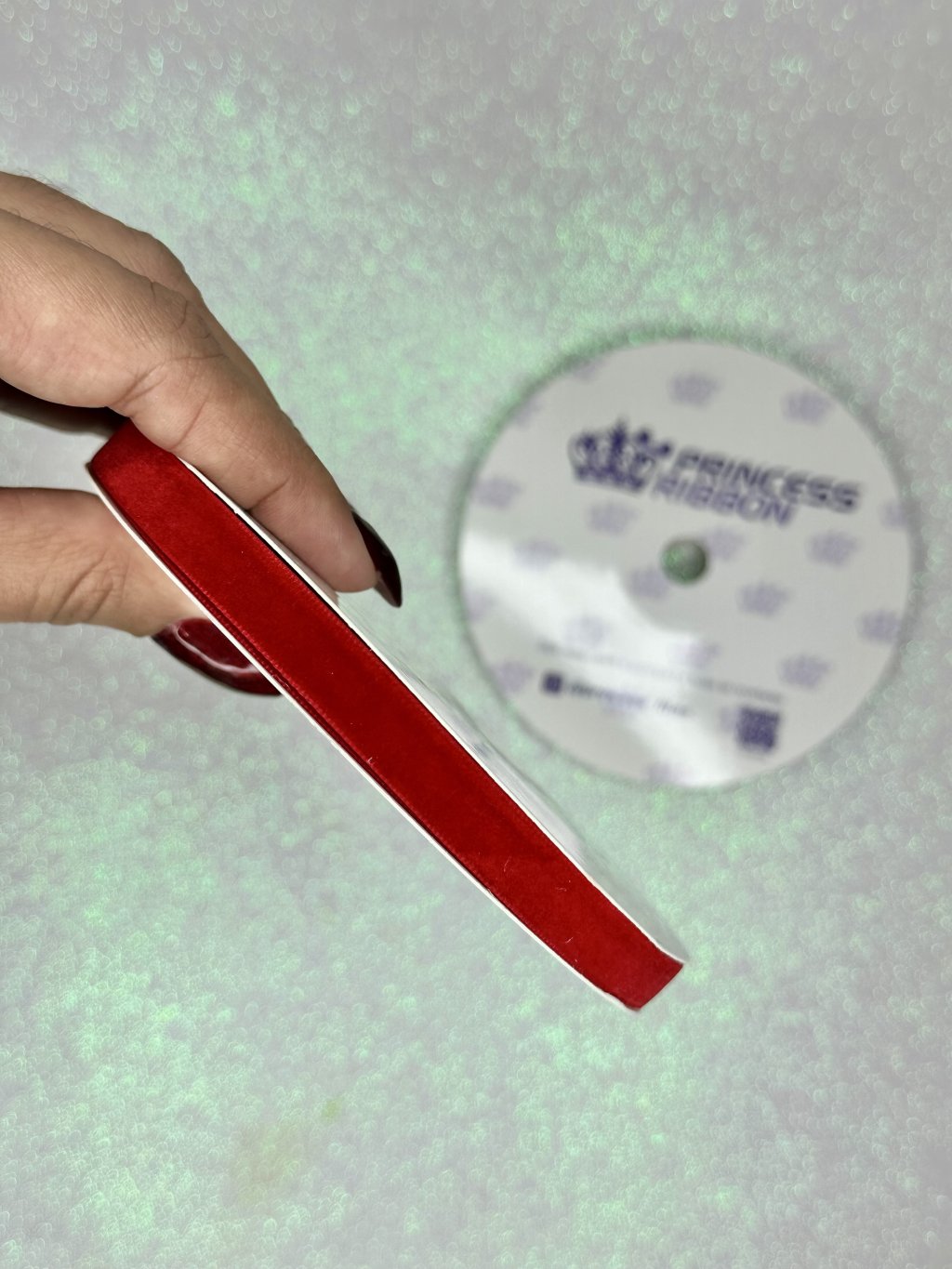  Fita Veludo n°2 Princess cor035-VERMELHO 10mm 10mt
