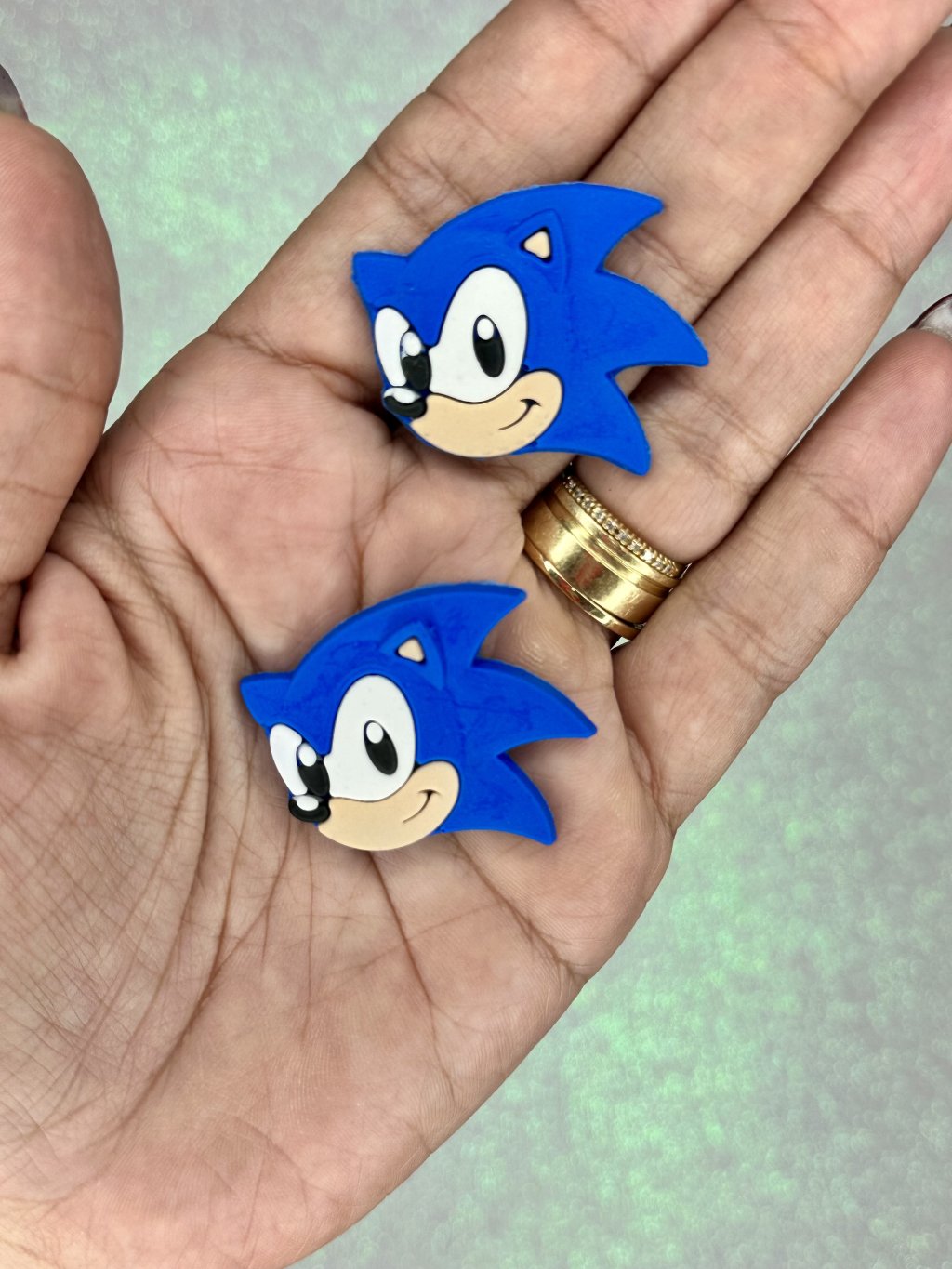 Aplique Emborrachado Sonic Princess Ref:50651 CABEÇA 40mm 02und