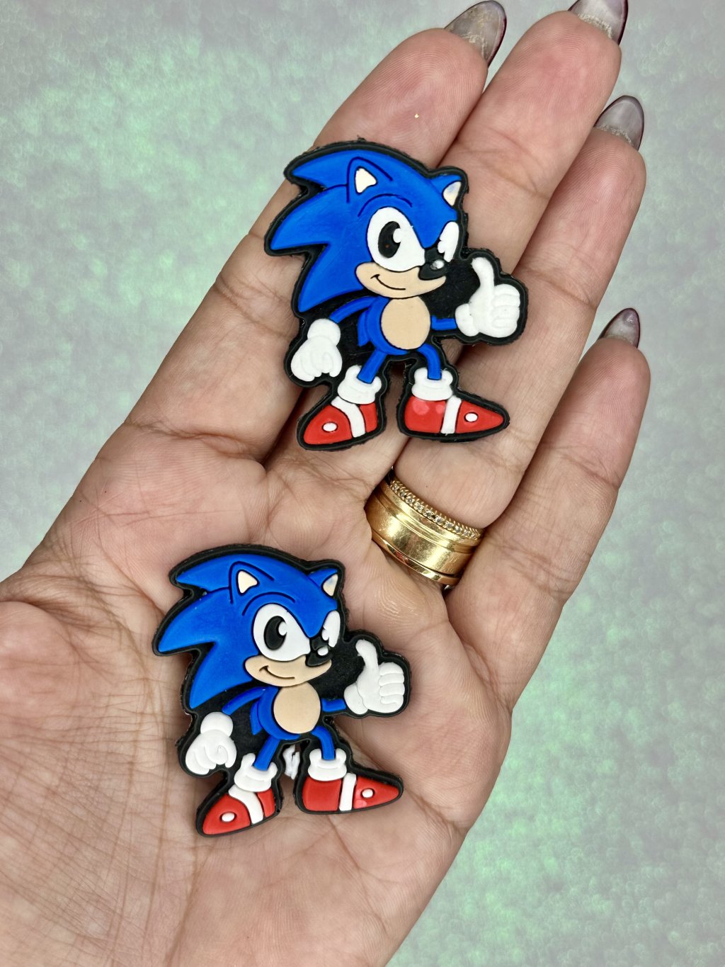 Aplique Emborrachado Sonic Princess Ref:50651 CORPO(base preta) 40mm 02und