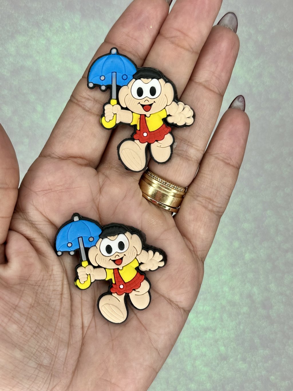 Aplique Emborrachado Turma da Mônica Princess Ref:50649 CASCÃO 50mm 02und