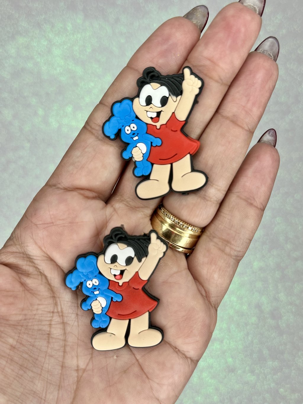 Aplique Emborrachado Turma da Mônica Princess Ref:50649 MÔNICA 45mm 02und