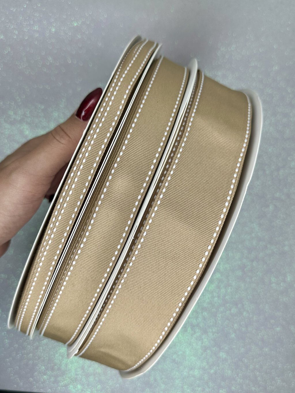 Fita Gorgurão Yama PespontadaCor837-LATTE 05mt