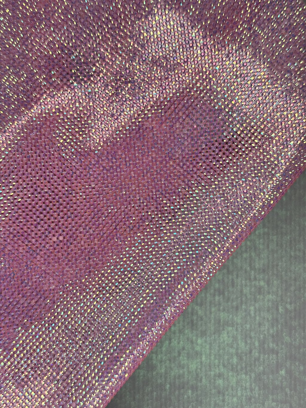 Micro Manta Strass Lomil 2mm ROSA CLARO IRISADO