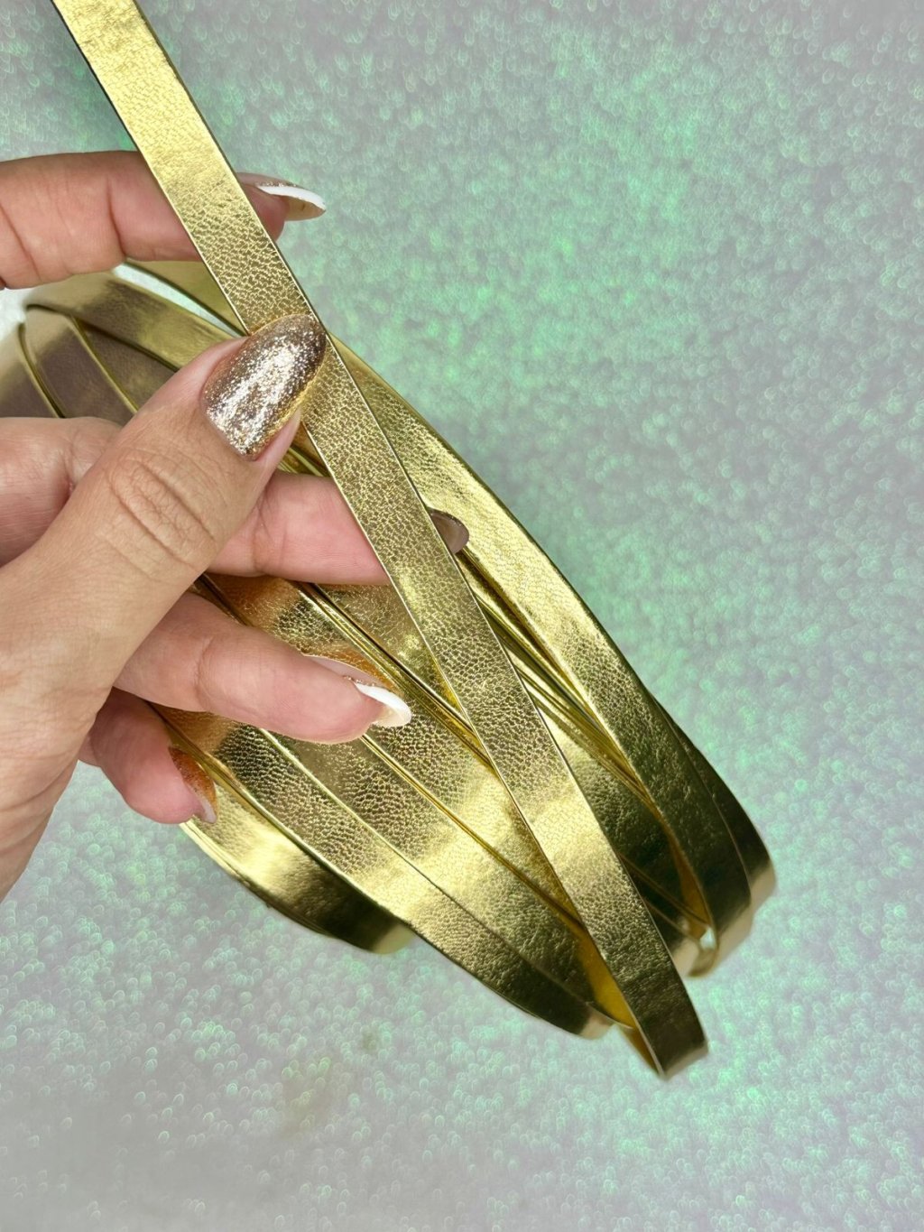 Tira Napa Metalizada PatImport Ref:50148 OURO 10mm metro