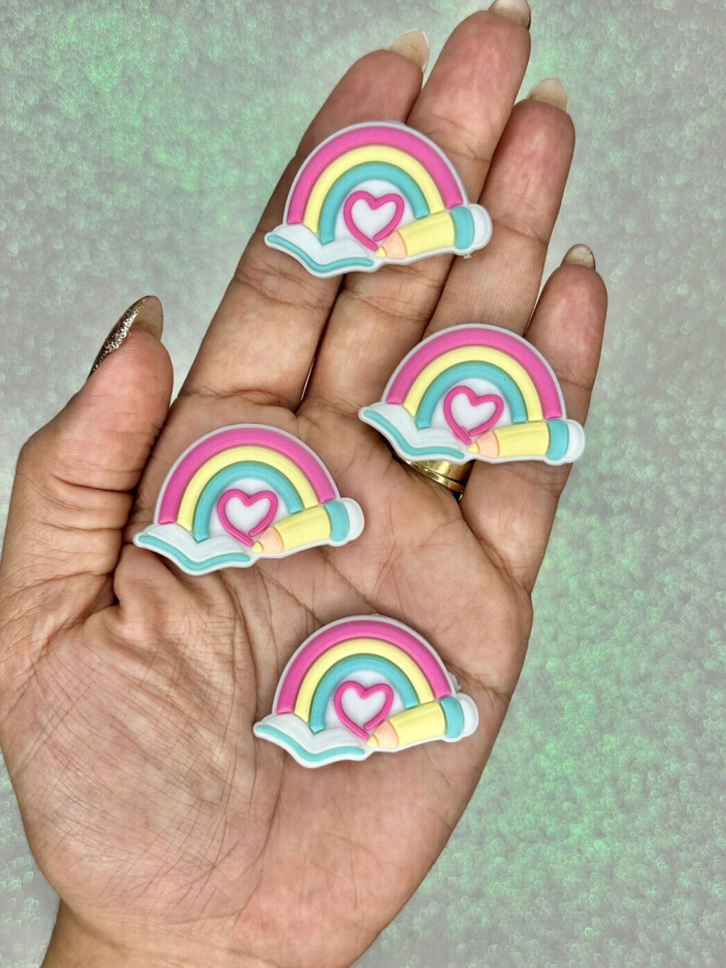 Aplique Emborrachado Arco-íris Escolar PatImport Ref:50716 CANDY 43mm 02und