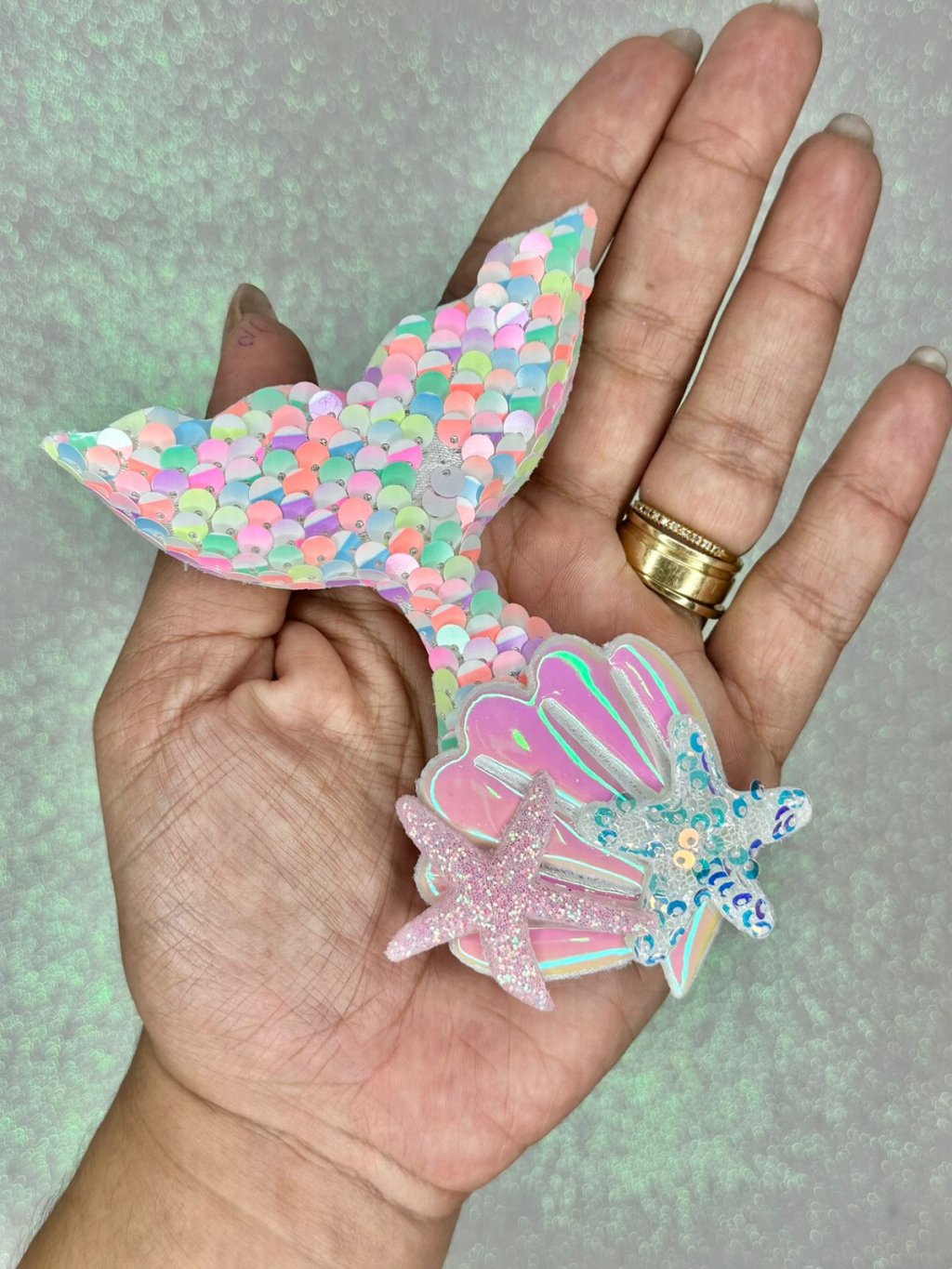 Aplique Cauda Sereia Lomil Ref:50736 MULTICOR 10cm unidade