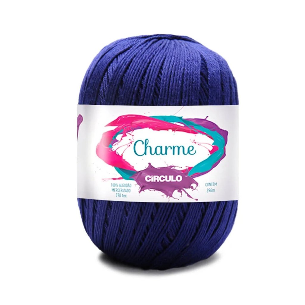 Linha Charme Cor2856-ANIL PROFUNDO Circulo 396mt