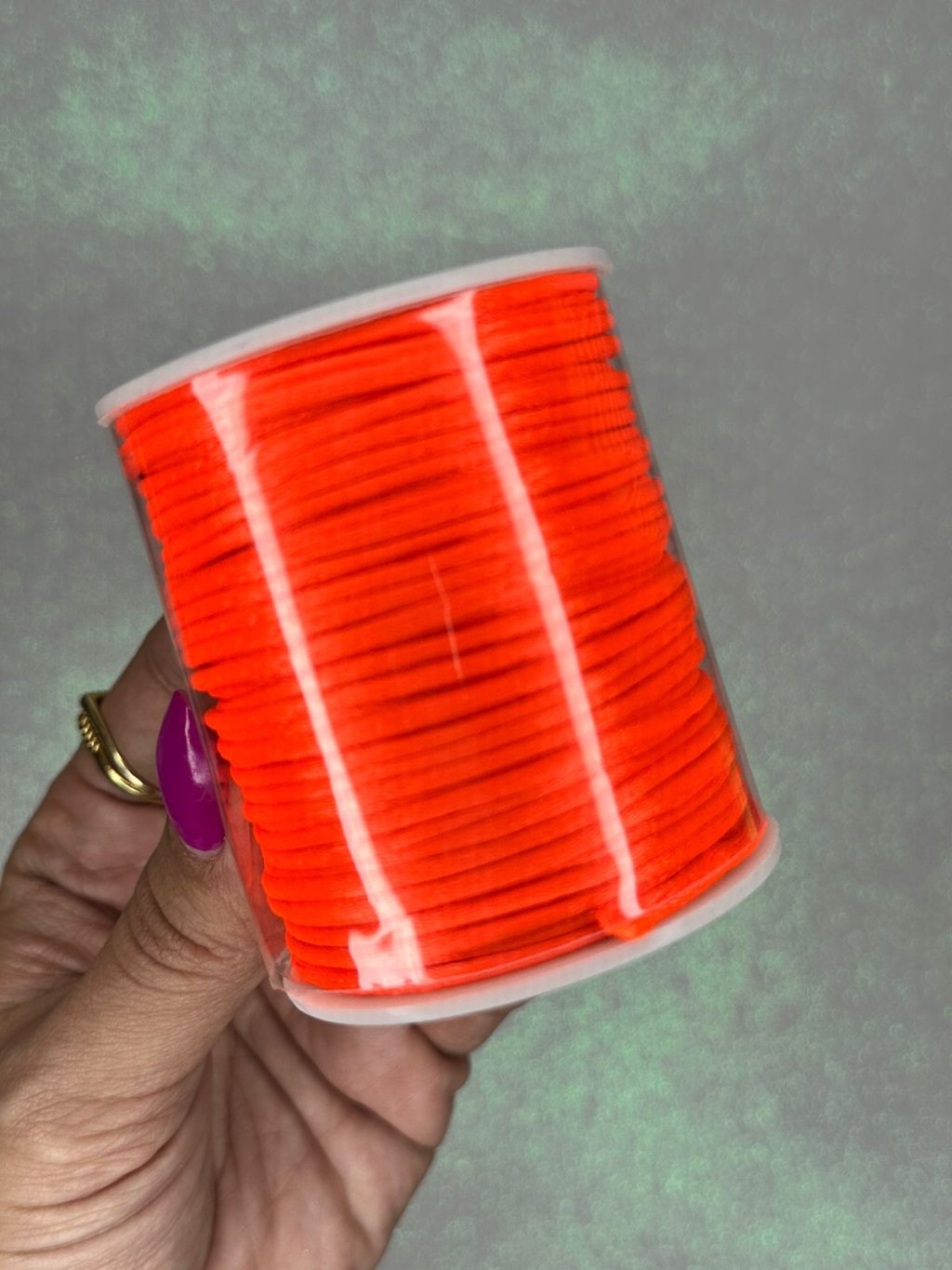 Rabo de rato cetim Yama cor600-LARANJA NEON 2mm 50mt