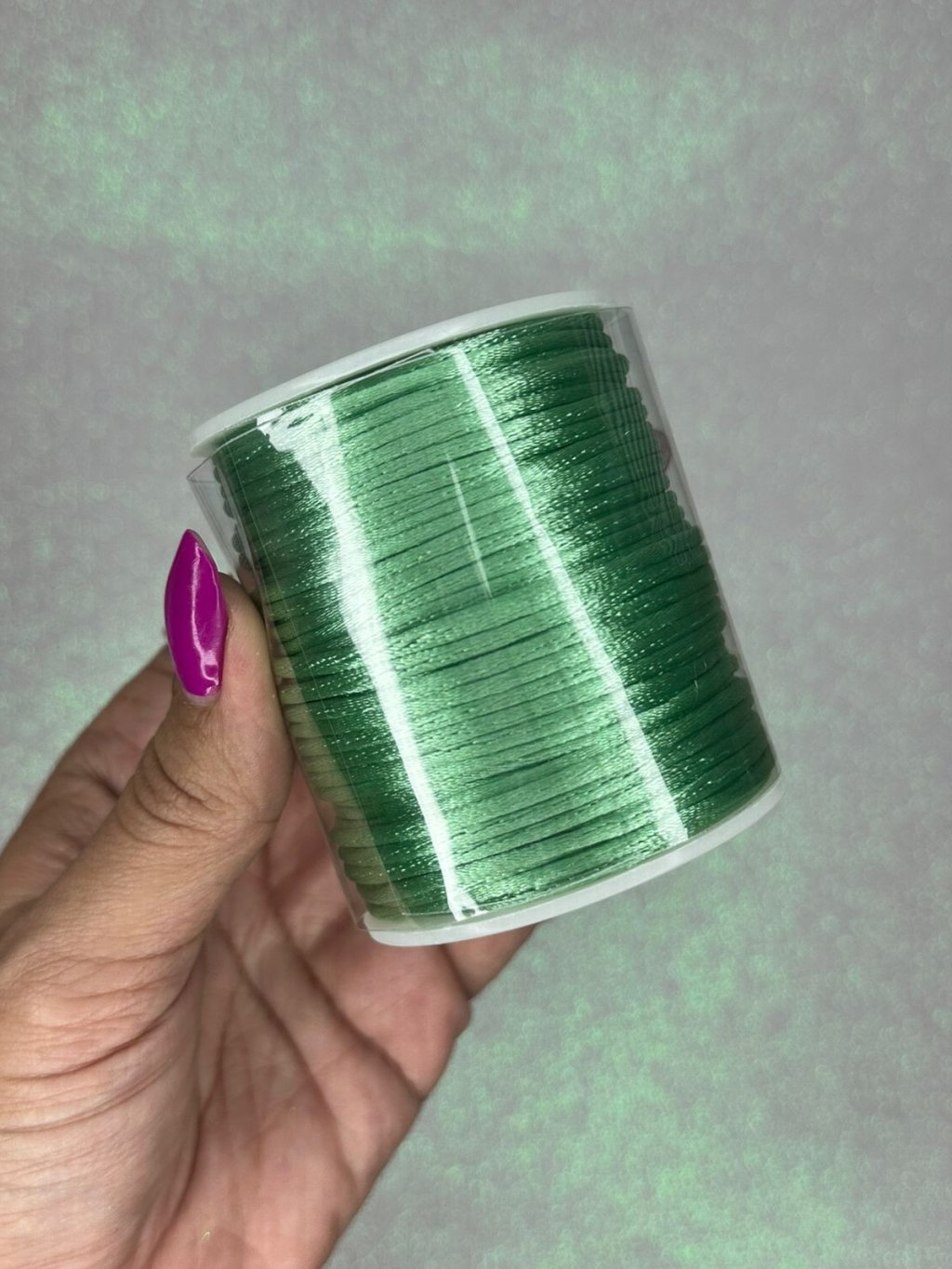 Rabo de rato cetim Yama cor313-VERDE ÁGUA 2mm 50mt