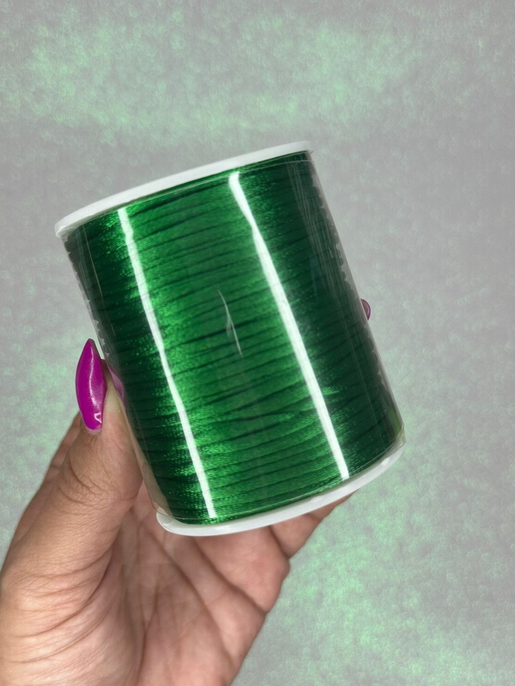 Rabo de rato cetim Yama cor587-VERDE BANDEIRA 2mm 50mt