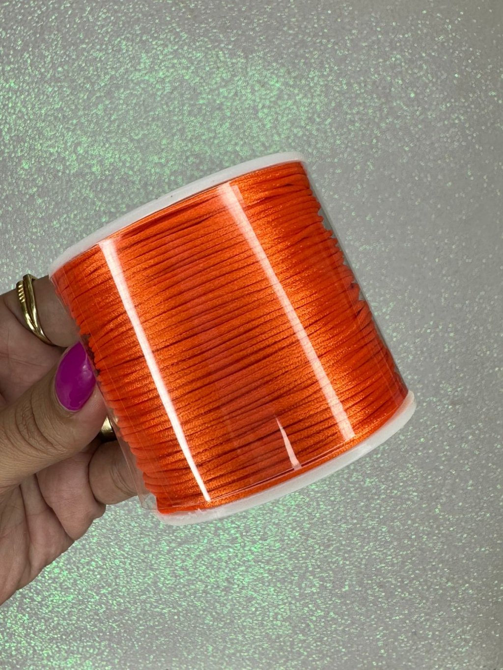 Rabo de rato cetim Yama Cor668-LARANJA 1mm 100mt