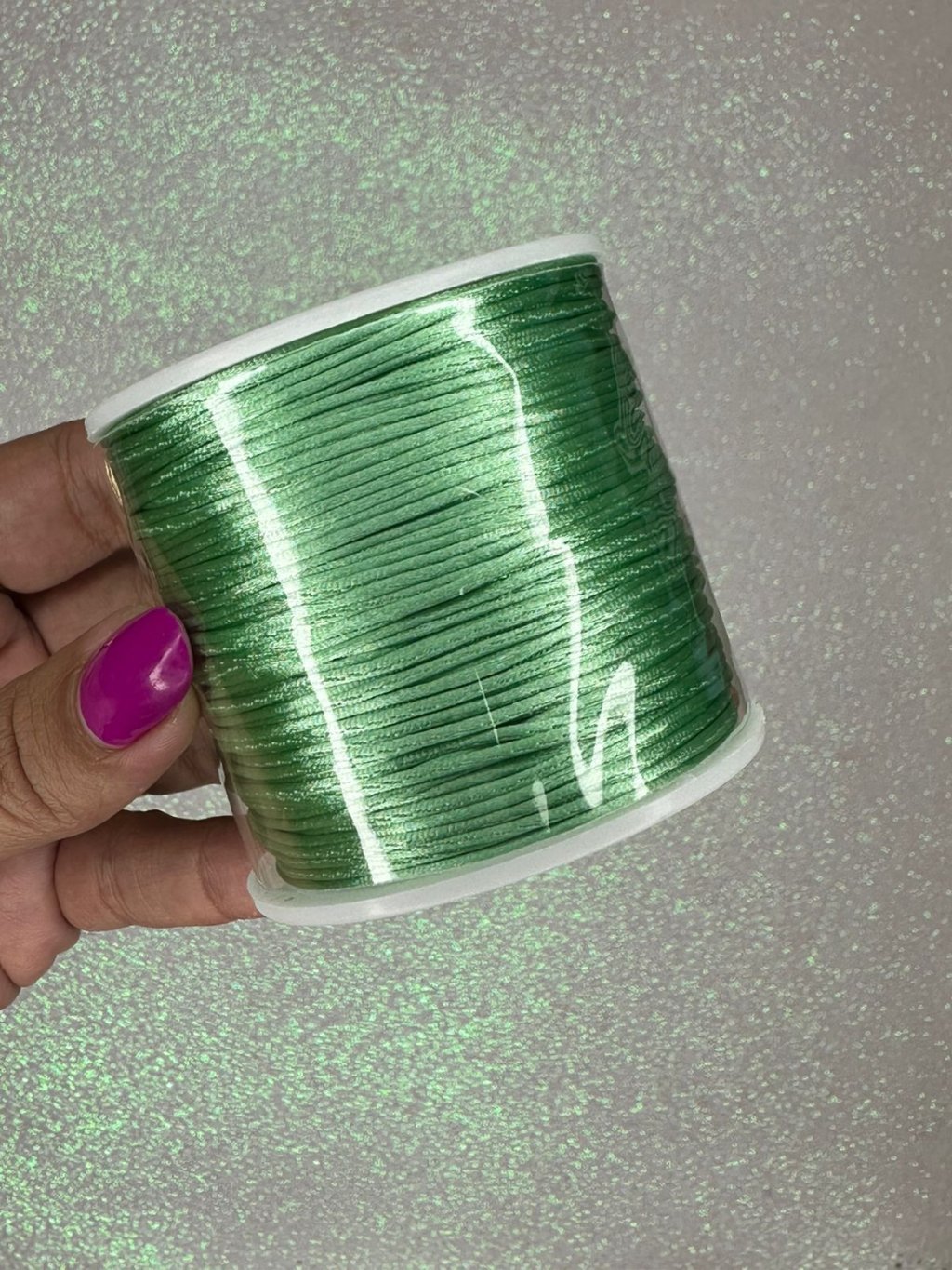 Rabo de rato cetim Yama Cor313-VERDE CLARO 1mm 100mt