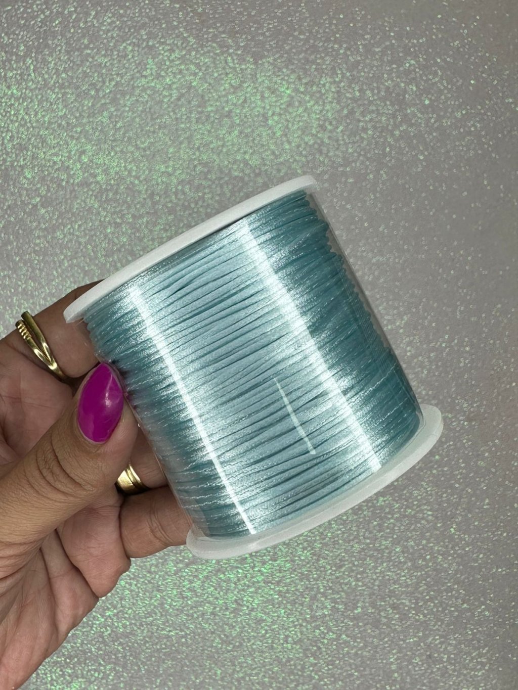 Rabo de rato cetim Yama Cor308-AZUL CLARO 1mm 100mt