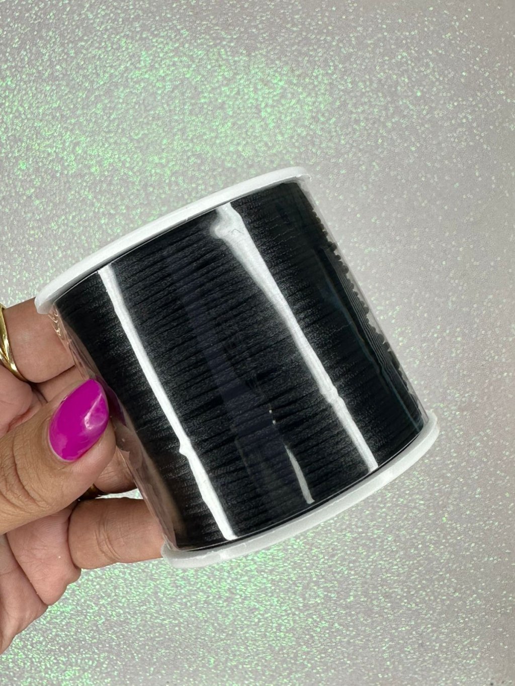 Rabo de rato cetim Yama Cor030-PRETO 1mm 100mt