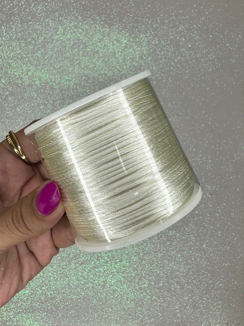 Rabo de rato cetim Yama Cor028-OFFWHITE 1mm 100mt