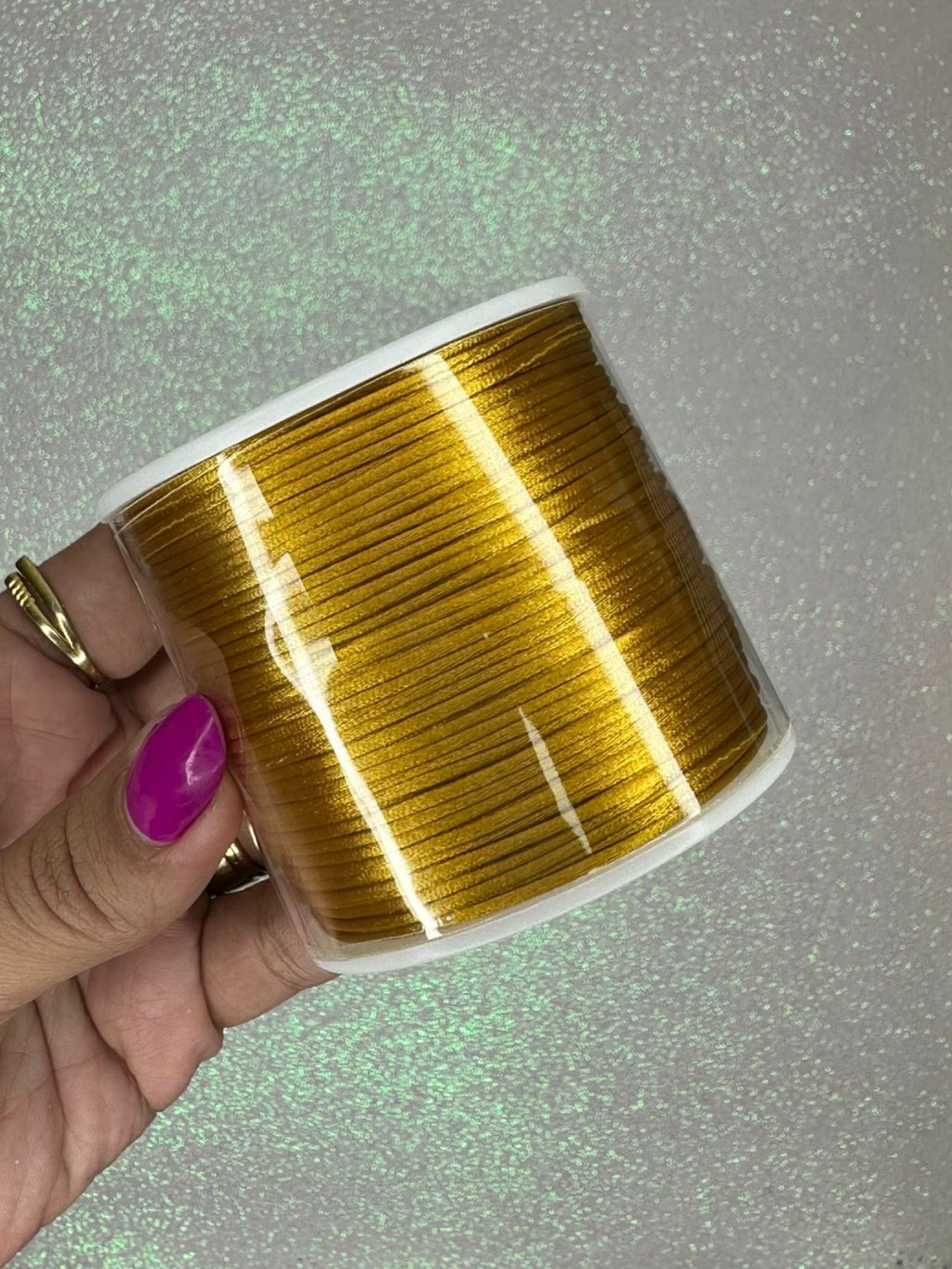 Rabo de rato cetim Yama OURO 1mm 100mt