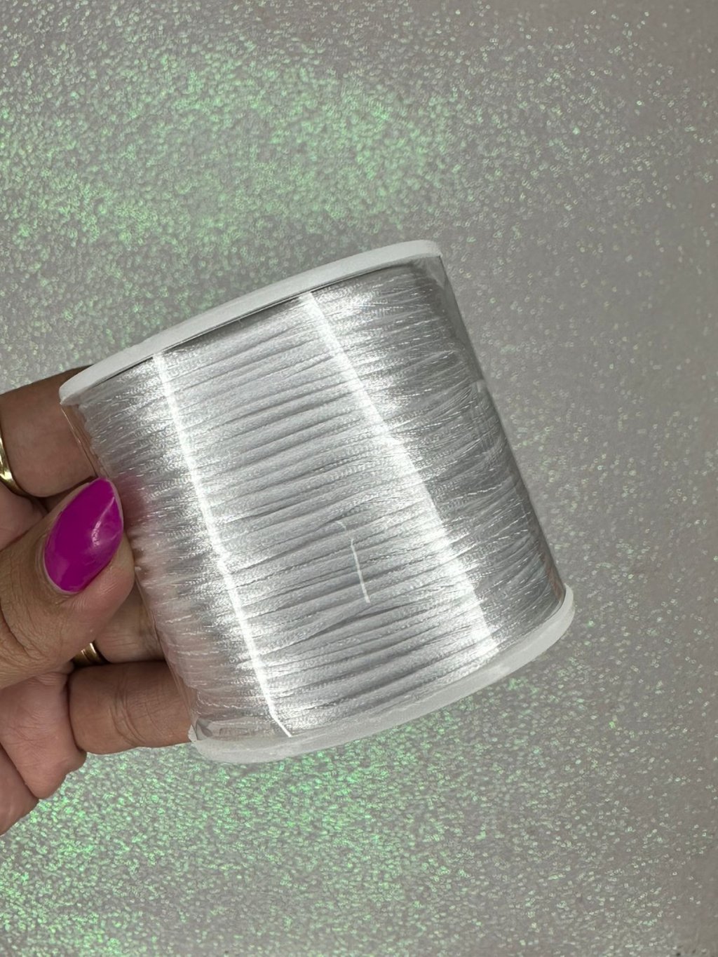 Rabo de rato cetim Yama Cor029-BRANCO 1mm 100mt