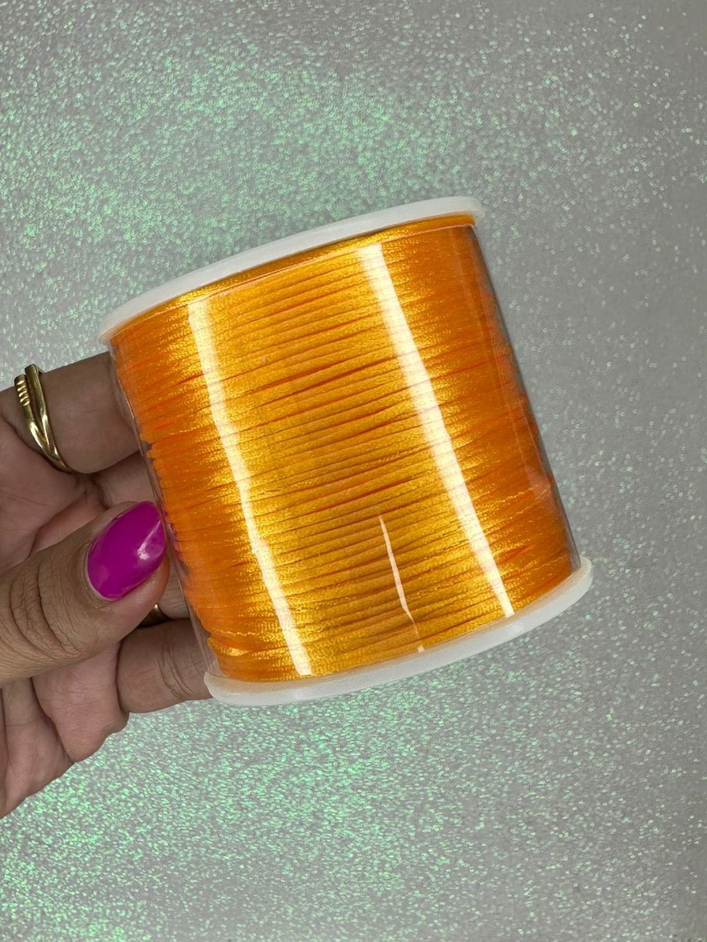 Rabo de rato cetim Yama Cor660-AMARELO OURO 1mm 100mt