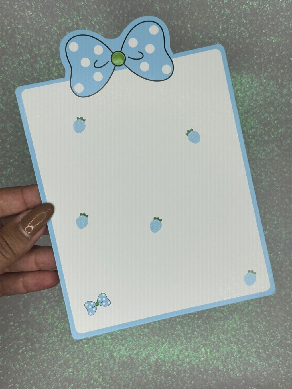 Papeletas para Faixa Laço/Morango Lomil LM590 18,5cm x 13cm AZUL 25und