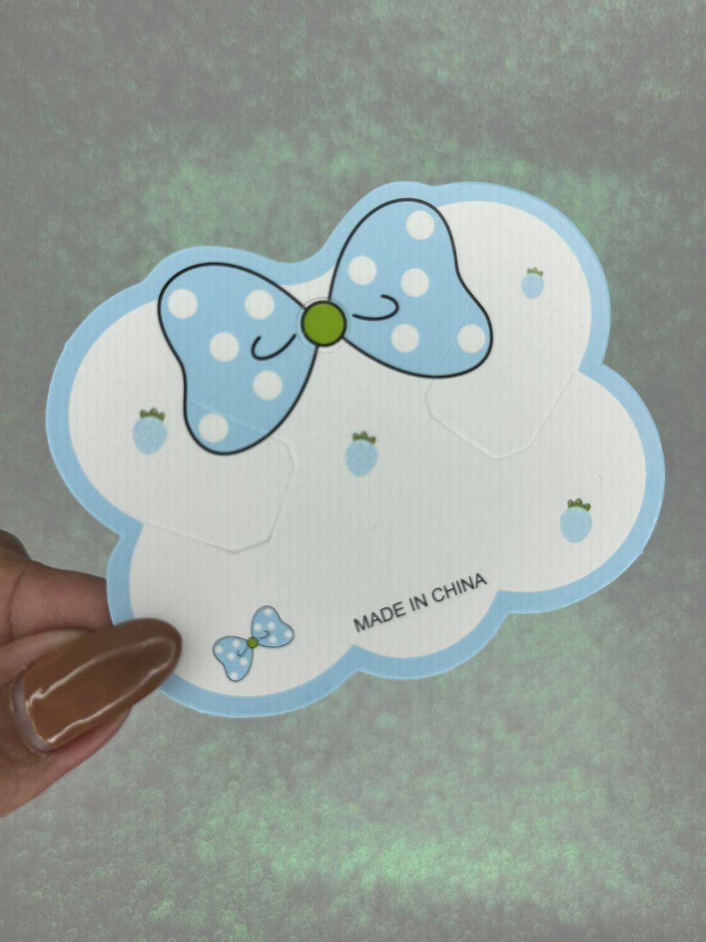 Papeletas Nuvem Laço/Morango Lomil LM588 8,5cm x 7cm AZUL 25und