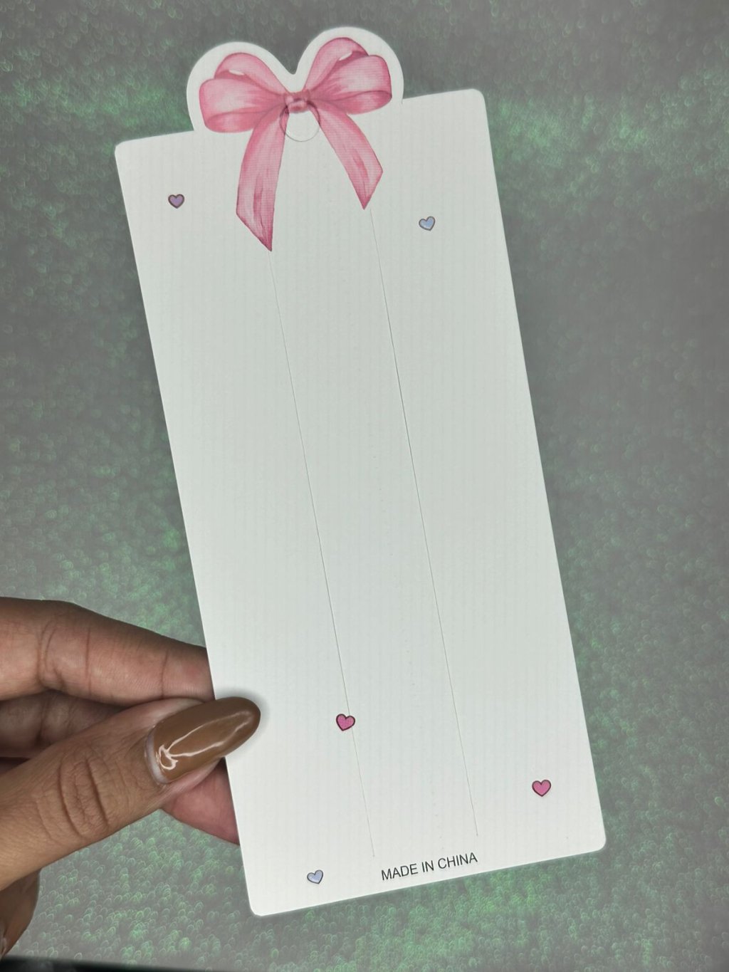 Papeletas Bico Pato Retang Laço/Coração Lomil LM587 ROSA 17,5cm x 7,5cm 25und