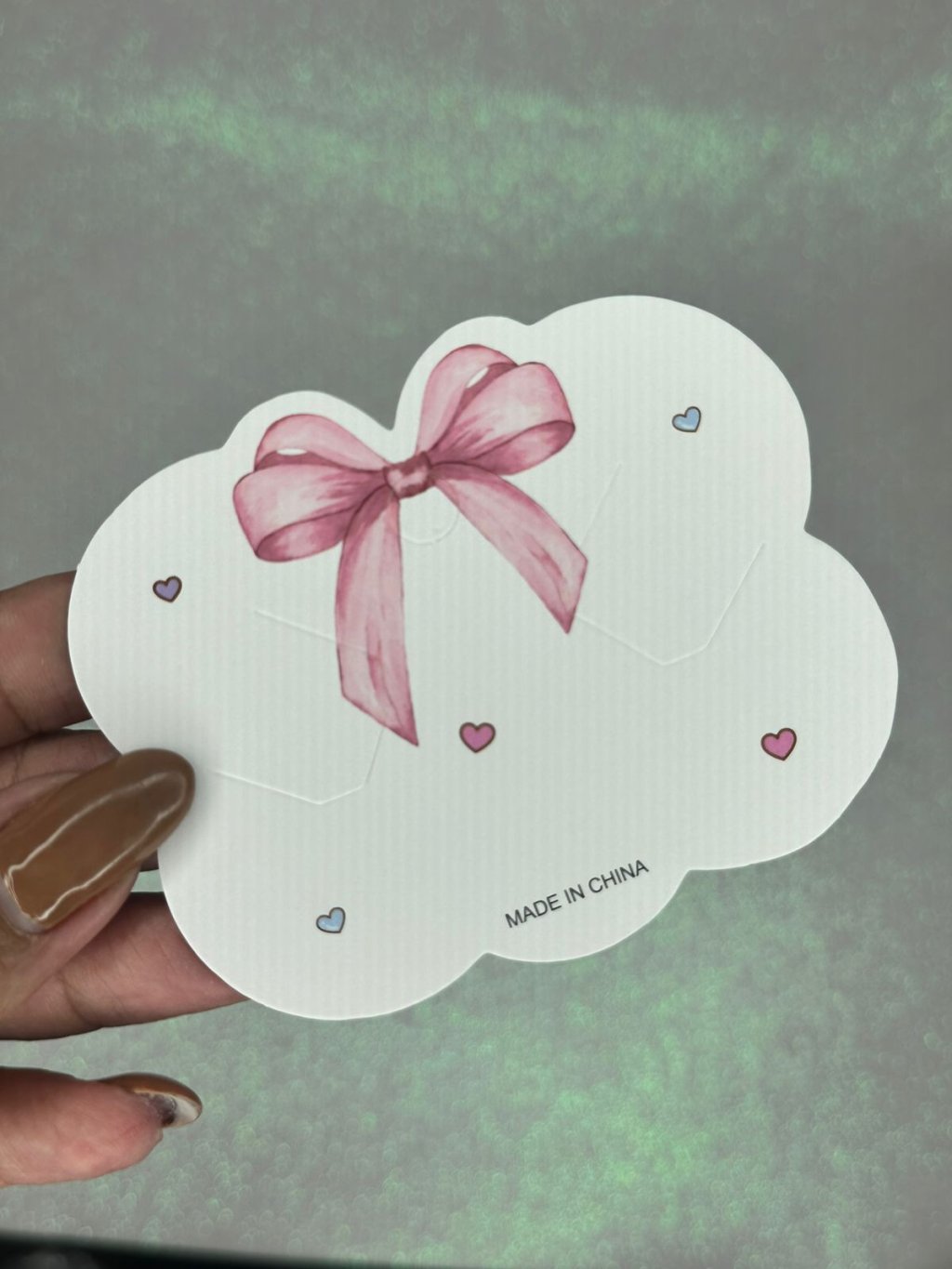 Papeletas Nuvem Laço/Coração Lomil LM588 8,5cm x 7cm ROSA 25und