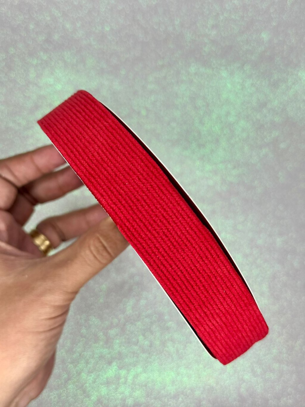 Fita Veludo Cotelê n°5 Mili 25mm 250-VERMELHO 03mt